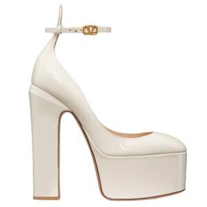 VALENTINO GARAVANI Tan-Go Platform Patent Leather Pump EU 39.5 US 9.5 High Heels